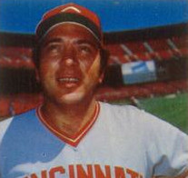 Johnny Bench in 1977 wearing his Cincinnati Reds uniform