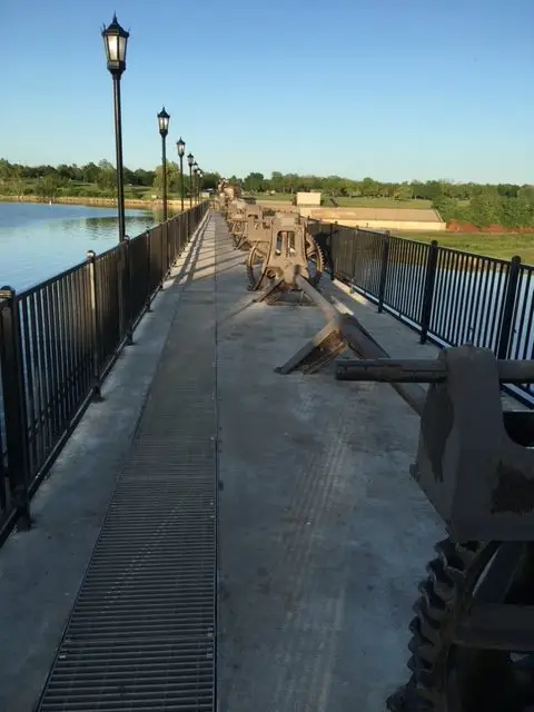 on top of overholser dam