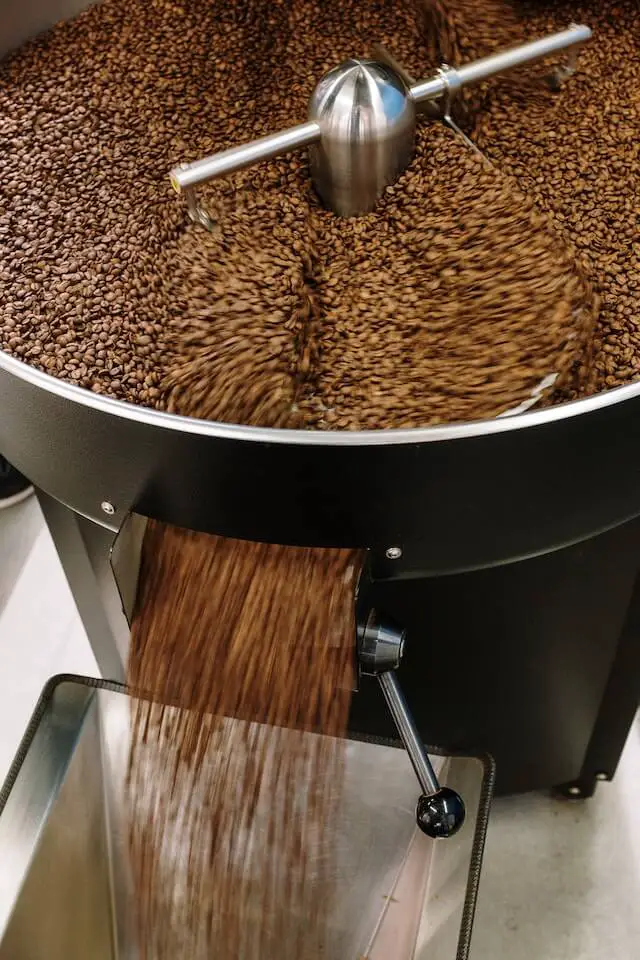 coffee beans being roasted