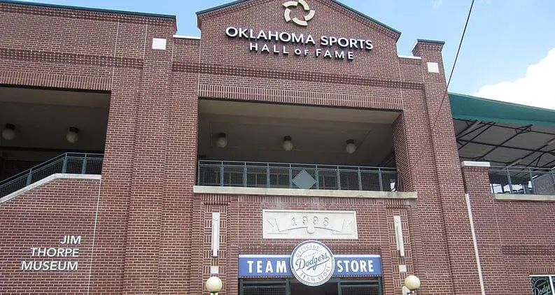 front of oklahoma sports hall of fame building